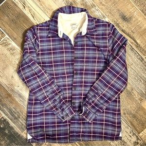 L.L.Bean Scotch Plaid Sherpa Shirt Small